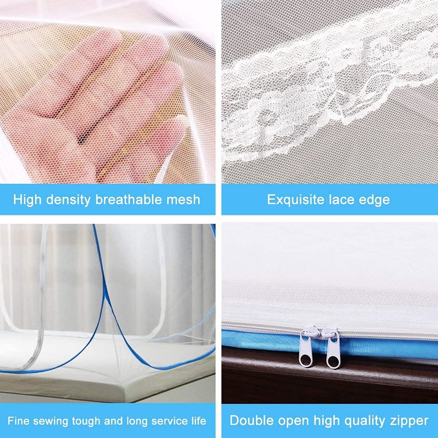 Premium Polyester Foldable Mosquito Net Tent (100 Cm Long / 1 Pc) Premium Polyester Foldable Mosquito Net Tent (100 Cm Long / 1 Pc)